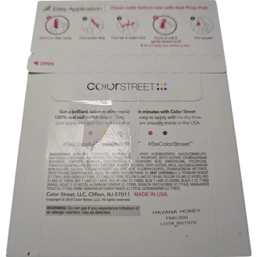 Color Street Nail Strips Havana Honey One Size 16 Strips